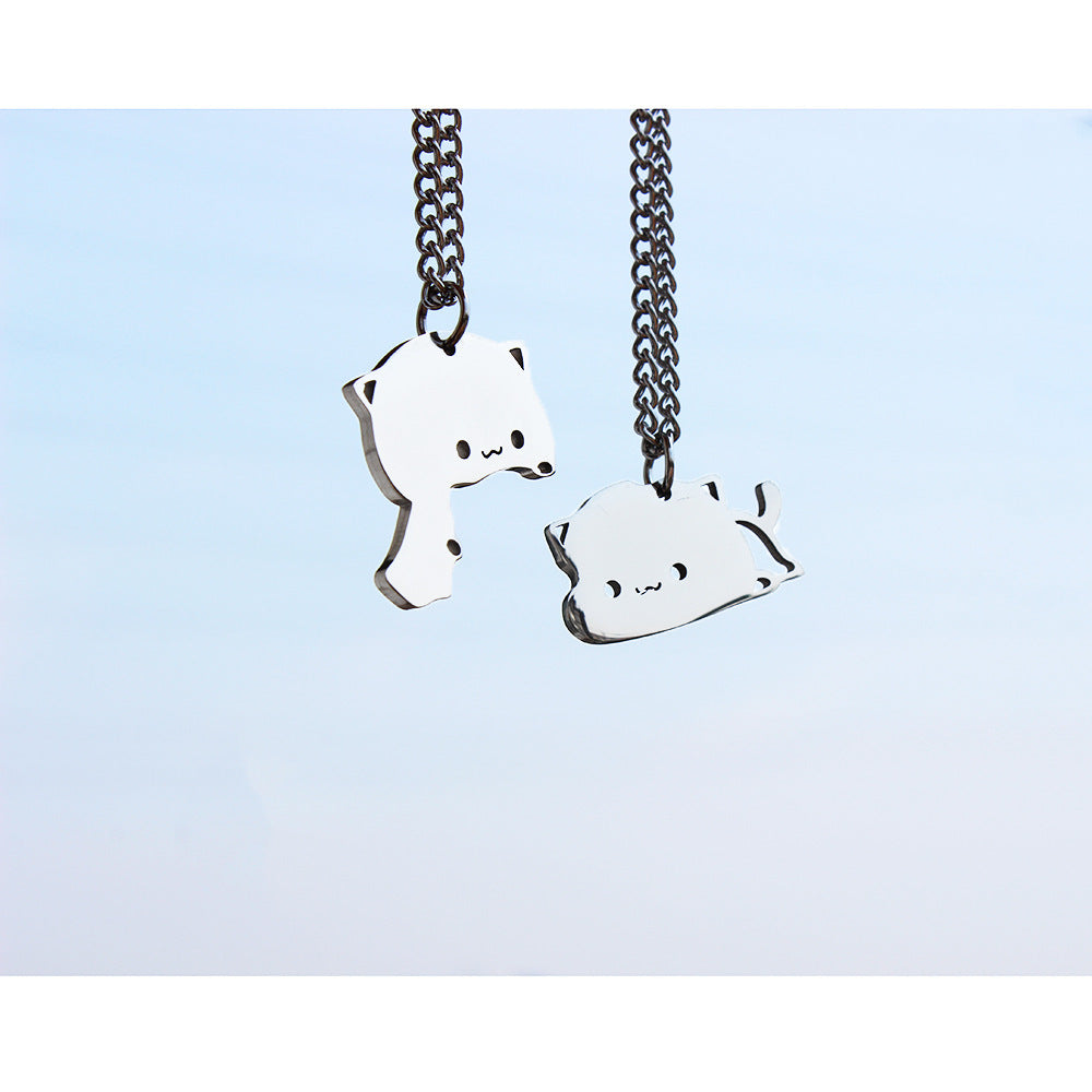 Hug Cat Necklace Girlfriends Cute Cartoon Men And Women 3433e5a2 b115 46ee 9390 cddb8aaee380