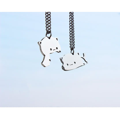 Hug Cat Necklace Girlfriends Cute Cartoon Men And Women 3433e5a2 b115 46ee 9390 cddb8aaee380