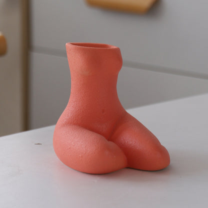 Frosted Sitting Dress Abstract Human Personality Ceramic Vase 34360b64 97c5 4f28 8202 21f9960784a4