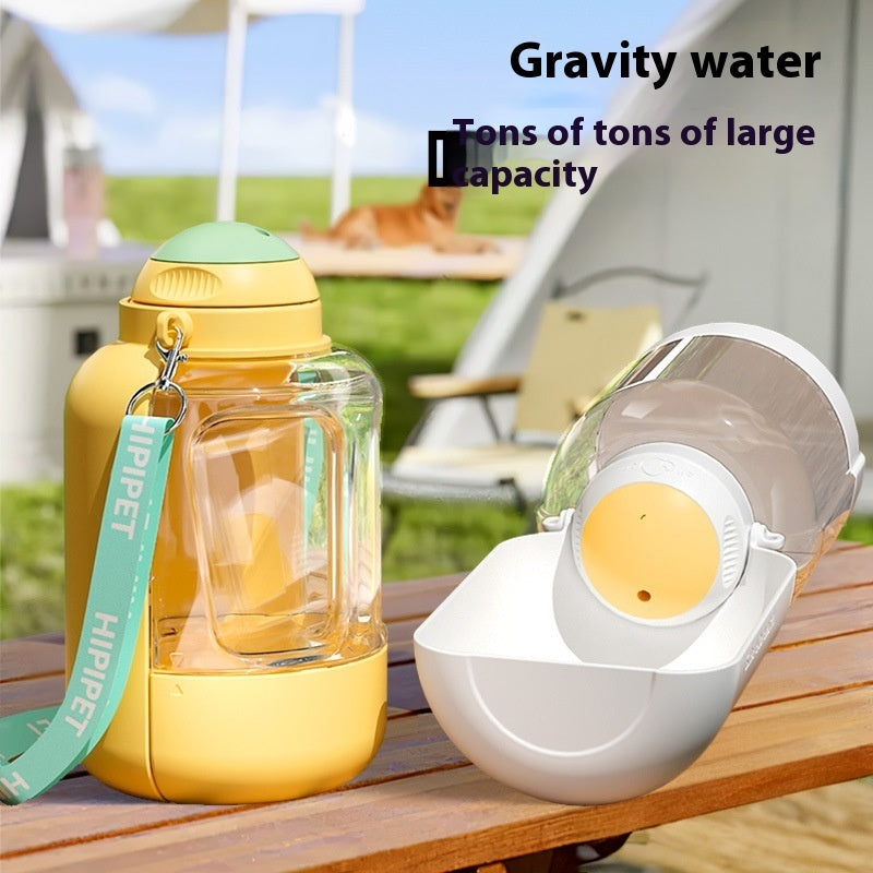 2 In 1 Dog Large Capacity Pets Out Drinking Pot Cat Water Dispenser Portable Water Cup Water And Food Integrated Bowl Pet Products - HD Wireless Product #4