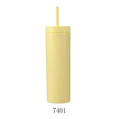 Double Layer AS Plastic Straight Body Multicolor Frosted Straw Cup 344bb43b 2cd8 48a6 b402 9505c2bc880a