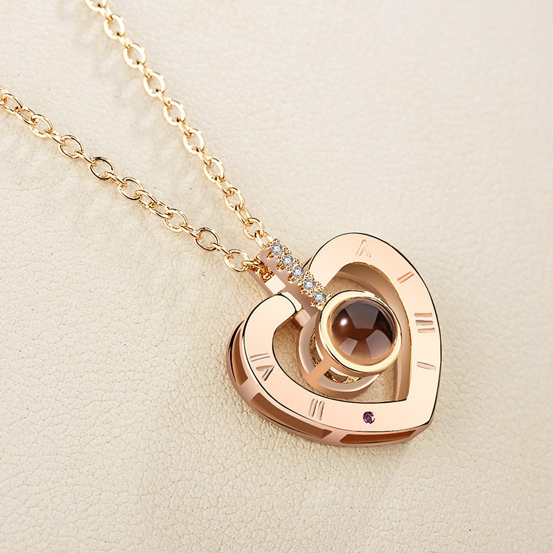 I love you 100 languages love memory projection necklace 346169696565