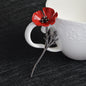 Red flower brooch 346484007936