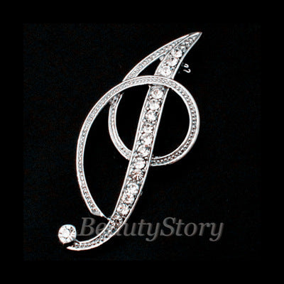 English letter brooch with diamonds 349793952311
