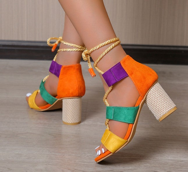 High Heel Chunky Heel Women's Strap Sandals High Heels 349e29f5 cb82 43d6 a0bf 47b7acdbdeb1