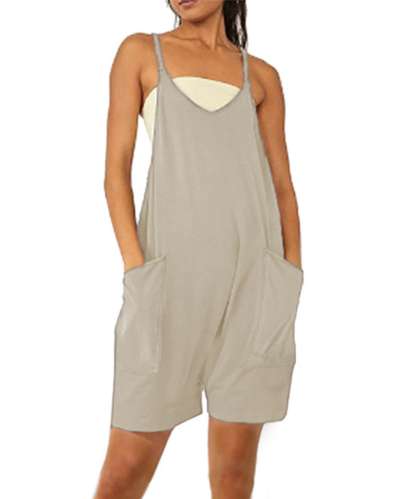 Women's Casual Zipper Pocket Jumpsuit Overalls 34aca19d 7f32 4ee5 a992 178c0da7eb4f