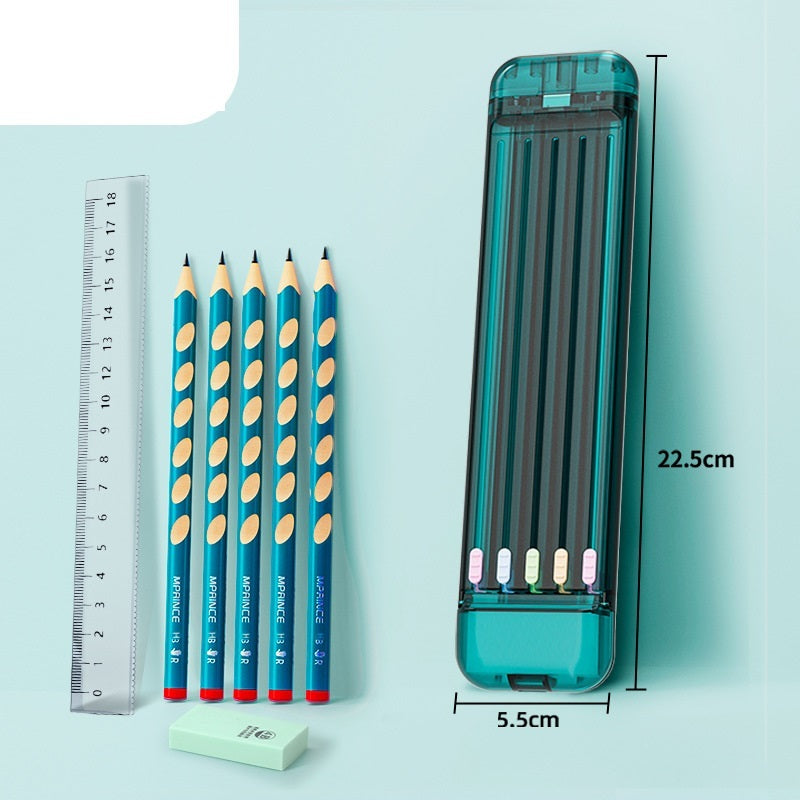 Ruler Pencil Eraser 4-Piece Stationery Box School Supplies 34aeacee 2e25 455f 9e74 f79fe28b45cb