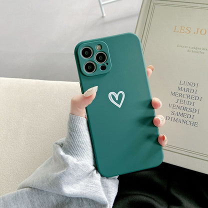 Simple Love Fine Hole Soft Shell Straight Edge Phone Case - 图片 10