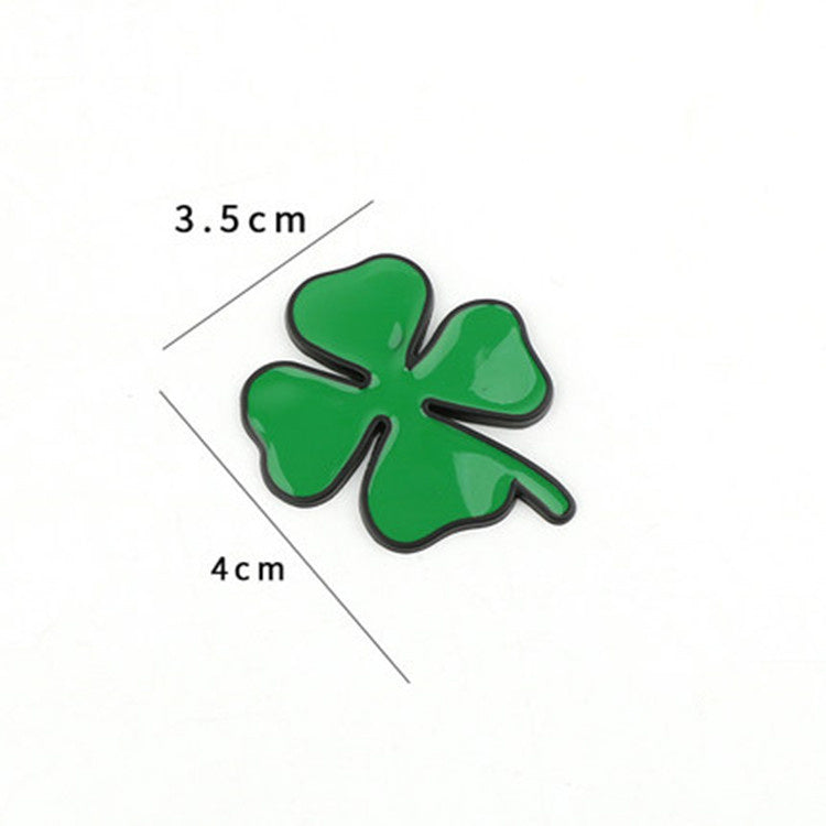 Car Personality 3D Four-leaf Clover Size Metal Car Body Sticker Cover Scratches Decorative Sticker Label 34be76bf d4f5 4c55 a
