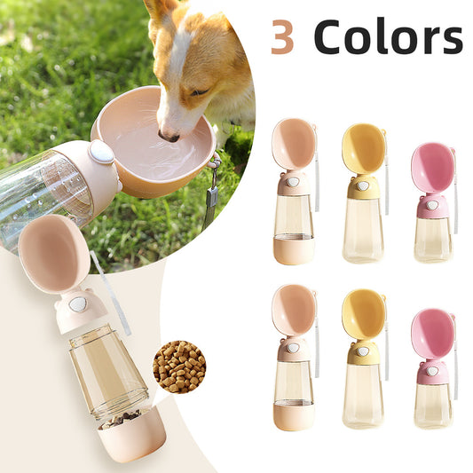 Portable Dog Water Bottle Food And Water Container For Pet Pets Feeder Bowl Outdoor Travel Drinking Bowls Water Dispenser 34c