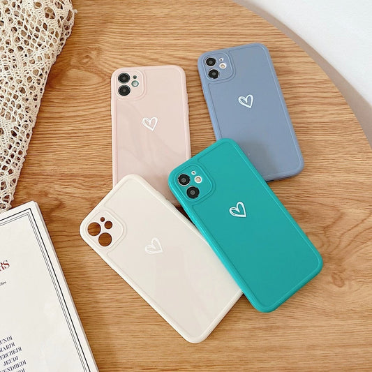 Couples Love Suitable For Iphone14 Phone Case SE, 13 Solid Color 12, XsMax Soft Case 34d05702 f035 49ca a4ae 95603d9845fe