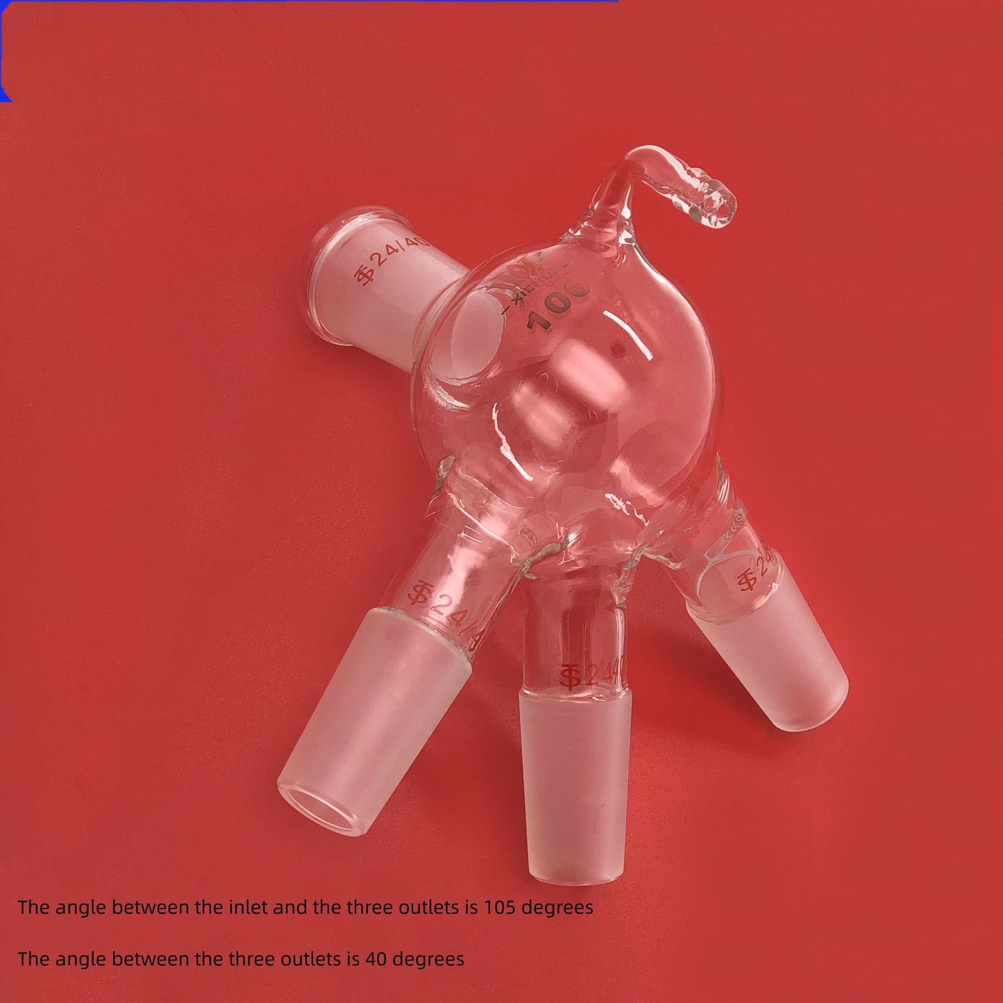 Glass Spherical Three-way Distillation Receiver Vacuum Three-way Tail Pipe 34d669ab 3d61 4dfa 9372 ea29e62ff5ed