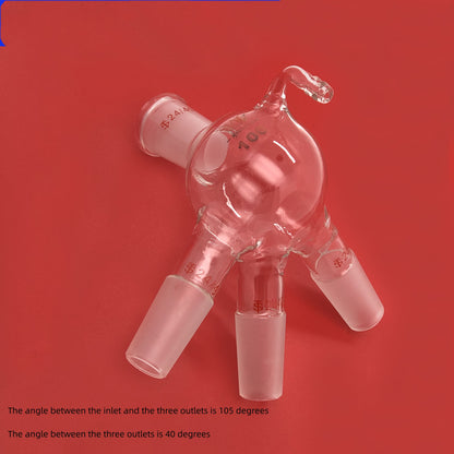 Glass Spherical Three-way Distillation Receiver Vacuum Three-way Tail Pipe 34d669ab 3d61 4dfa 9372 ea29e62ff5ed