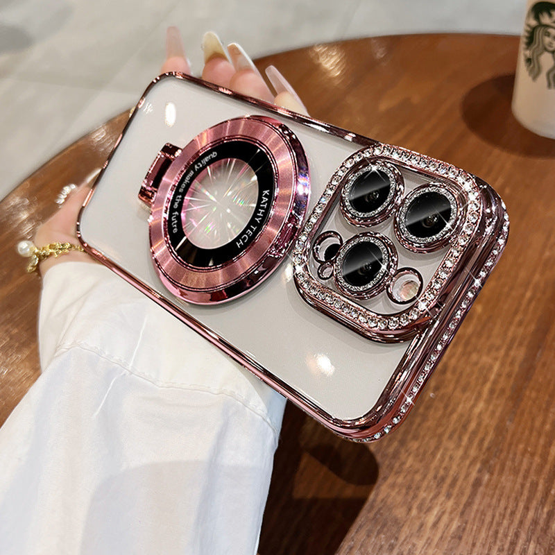 New Magnetic Bracket Rhinestone Frame Phone Case 34ded7bb 70c9 467f 8d78 77ce70387770