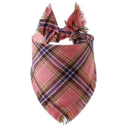 Plaid Tassel Triangle Scarf Pet Dog Pet 34f1e931 8ea3 4449 9725 1d54769048fb