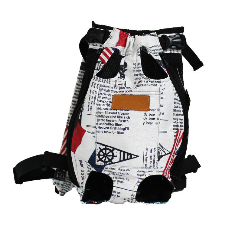 Portable Breathable Comfortable Pet Four-leg Canvas Backpack 3510db65 08b2 48a6 8652 dcf45381f46e