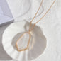 Abalone shell long faceted resin necklace 351211147773477