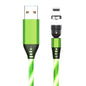 540 Rotate Luminous Magnetic Cable 3A Fast Charging Mobile Phone Charge Cable For LED Micro USB Type C For I Phone Cable - 图片 17