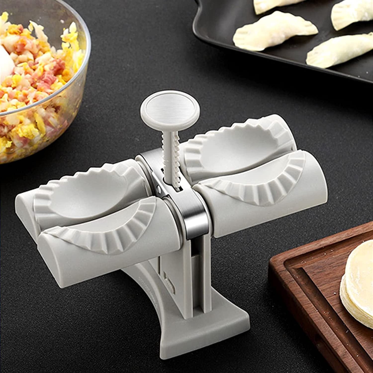 Dumpling Mould Double Head Dumpling Mold Lazy Artifact Manual Press Noodle Dumpling Maker Kitchen Accessories Dumpling Maker 