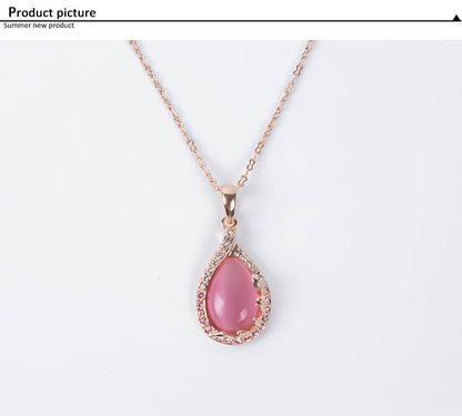 new fashion European and American bride necklace earrings two sets of ladies crystal jewelry set 352645162936
