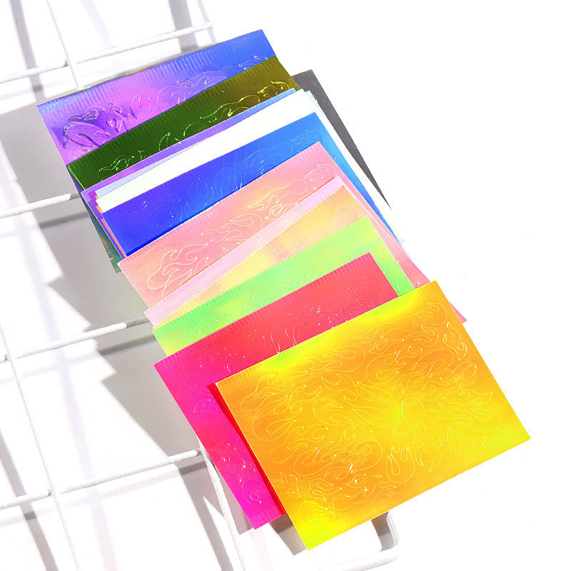 Laser Flame Nail Sticker 35290753406