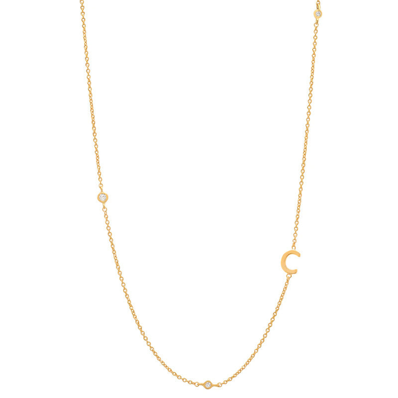 18K Gold Plated 26 Letter Stainless Steel Necklace - HD Wireless Product #4