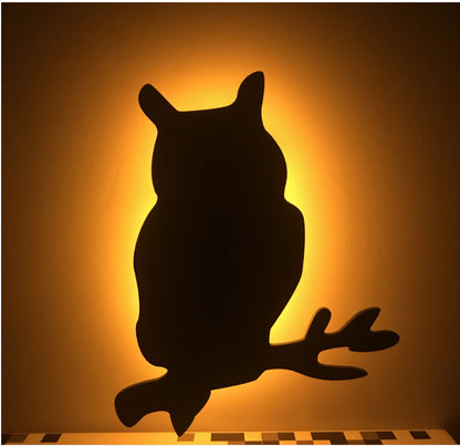LED Animal Dog Cat Night Light Kitten Smart Sound Sensor Control Wall Lamp Home Corridor Balcony Night Lamp Baby Kids Sleep L