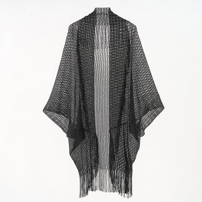Shawl Gold And Silver Silk Split Shawl Vacation Bikini Blouse 3535fab9 8c00 4e16 9a8e f97eb170f32e