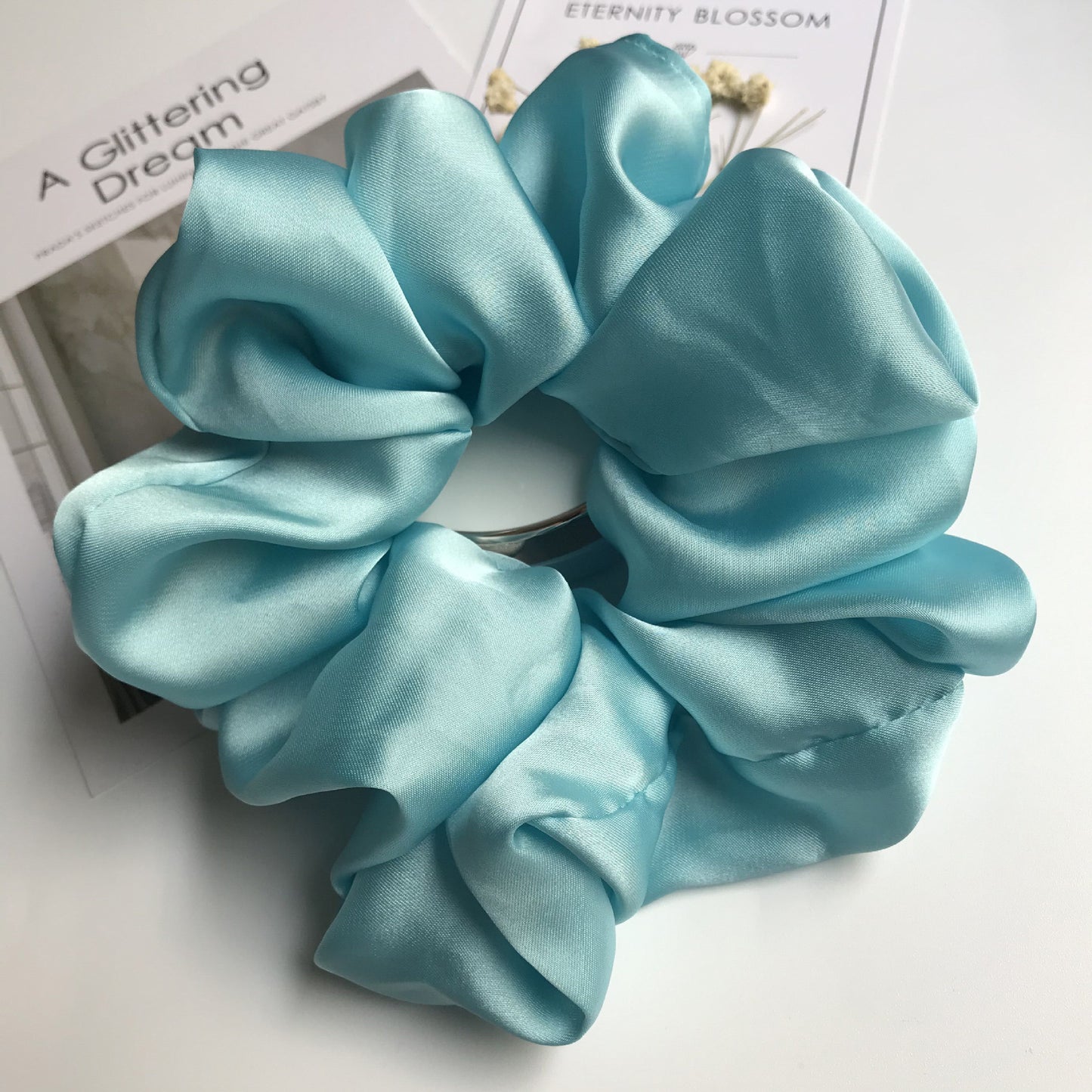 Oversized Smooth Satin Large Intestine Circle Hair Tie 353c0f60 9d03 42ee 9bfc cd067c61d3ea