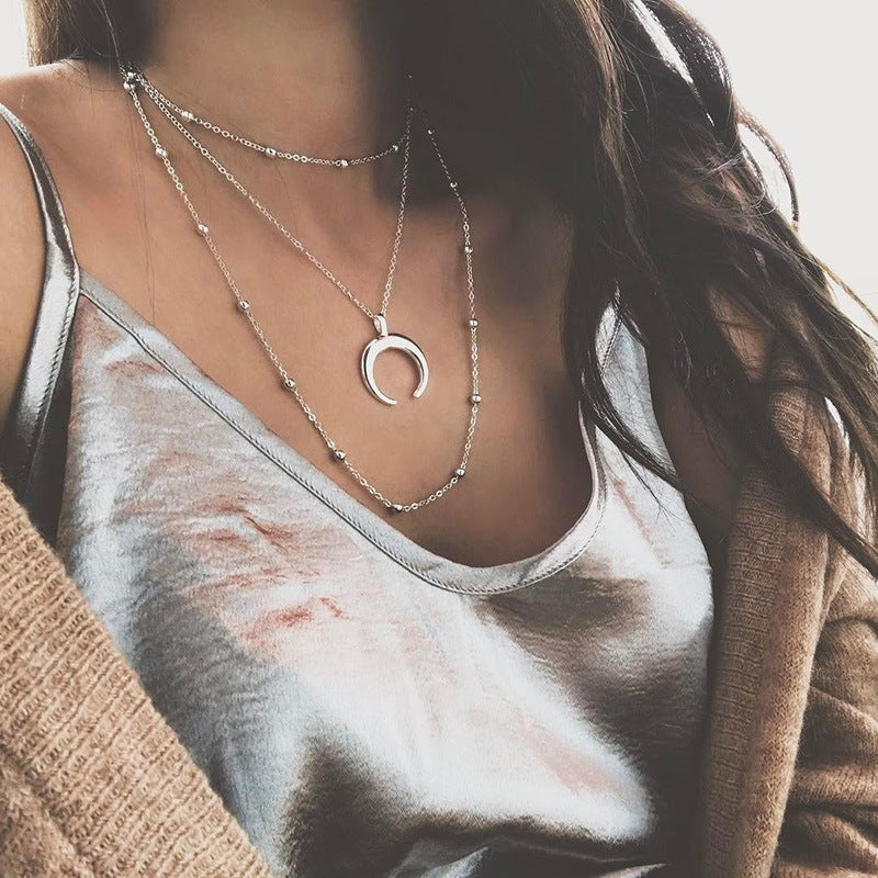 Bohemian Double Horn Necklace 354453230403