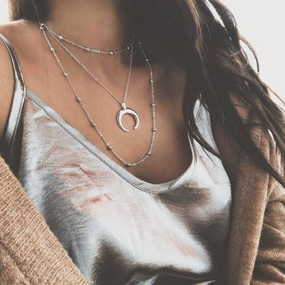 Bohemian Double Horn Necklace 354453230403
