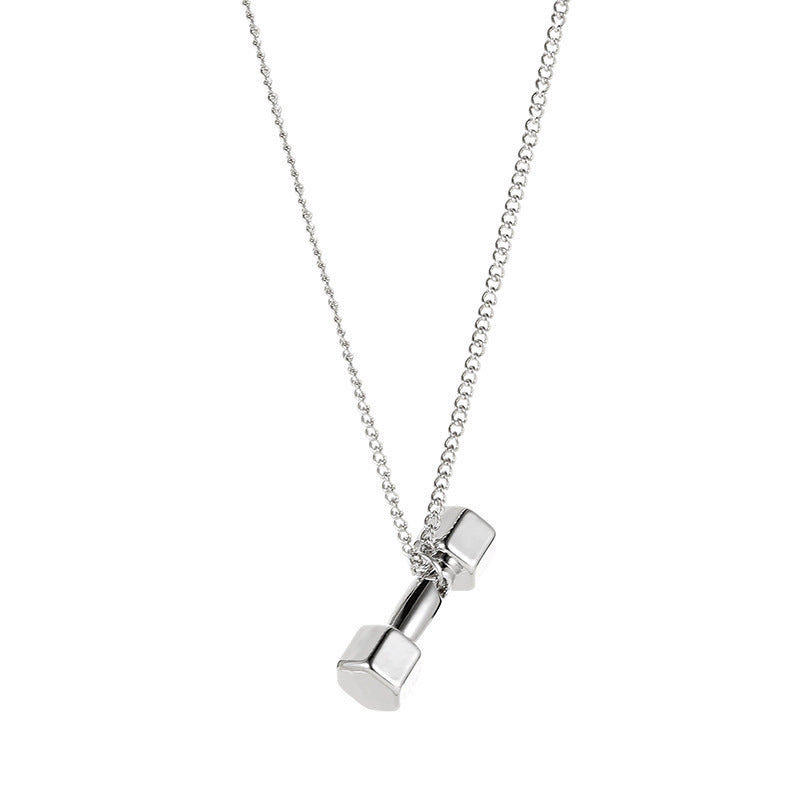 Fashion Fitness Dumbbell Personality Necklace 3549d179 dbfd 41b0 b558 a197ce0418ea