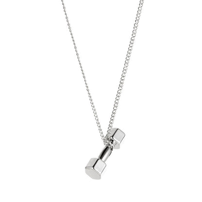 Fashion Fitness Dumbbell Personality Necklace 3549d179 dbfd 41b0 b558 a197ce0418ea