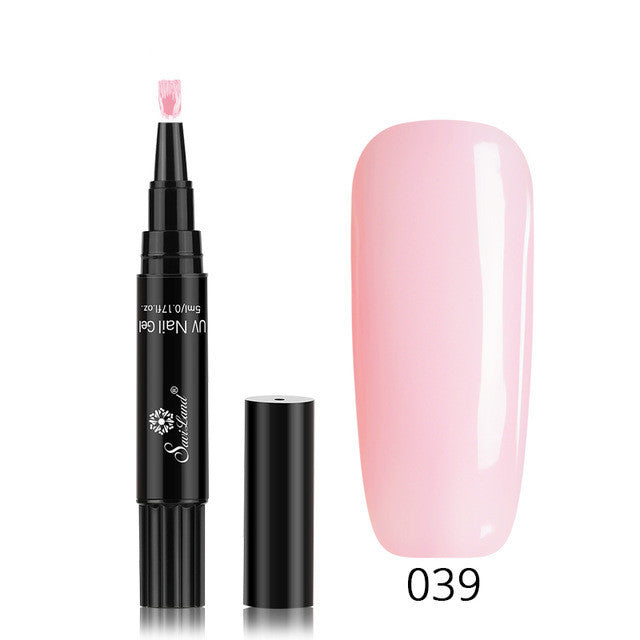 3 In 1 Gel Nail Varnish Pen Glitter One Step Nail Art Gel Polish Hybrid - HD Wireless Product #50