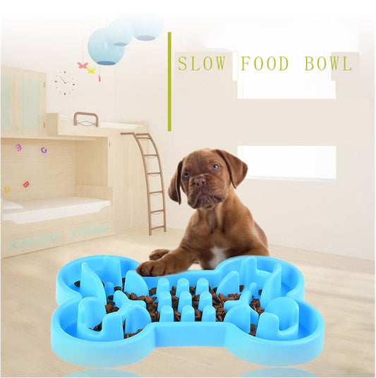 Pet Dog Slow Food Feeder Anti Choke Travel Bowl 35624813944
