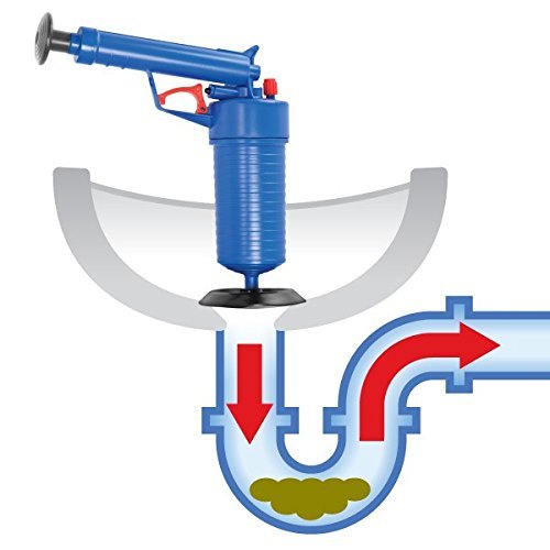 Haute Pression Air Drain Blaster Toilettes Cleaner Tool 356329982666