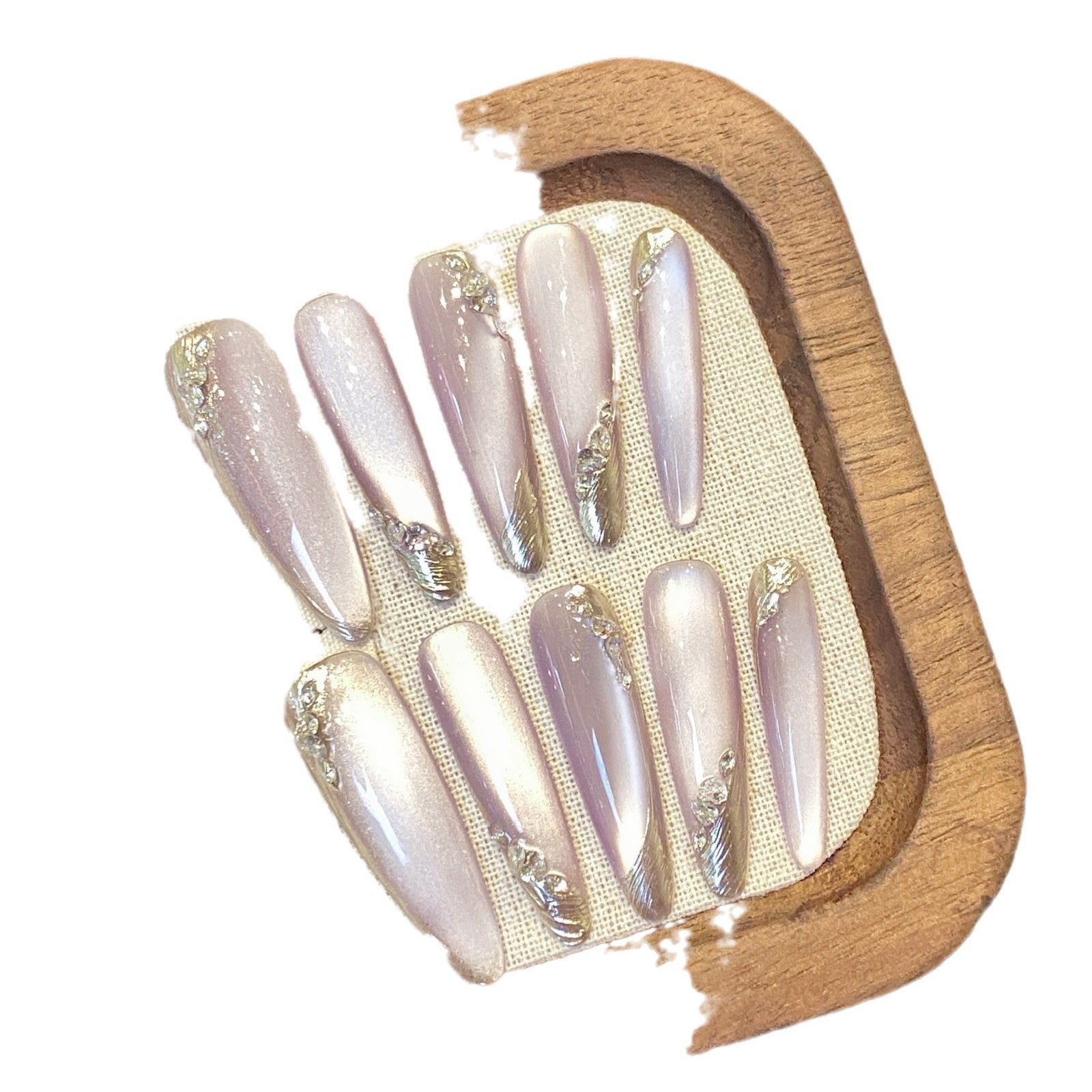 French Gradient Moon Shadow Zihui Gentle Temperament Pile Rhinestone Removable Wear Armor 356331f8 66cd 49ce a5ce 151e2cec5c5