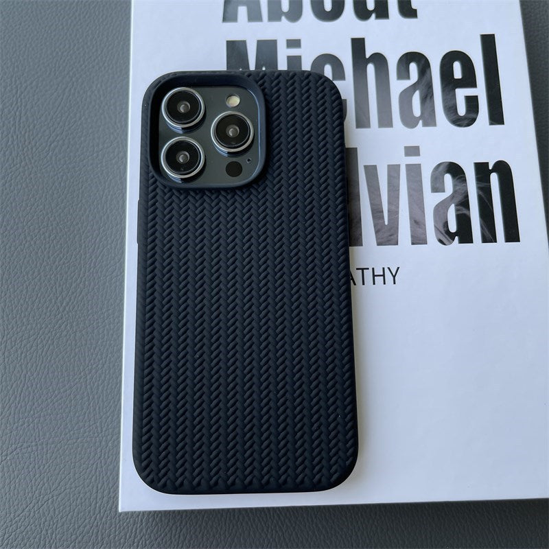 Liquid Silicone Woven Pattern Phone Case - 图片 1