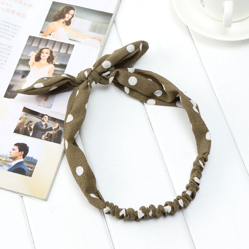 Big bow tie bunny ears headband 3578034444528
