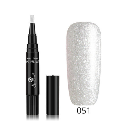 3 In 1 Gel Nail Varnish Pen Glitter One Step Nail Art Gel Polish Hybrid - HD Wireless Product #48