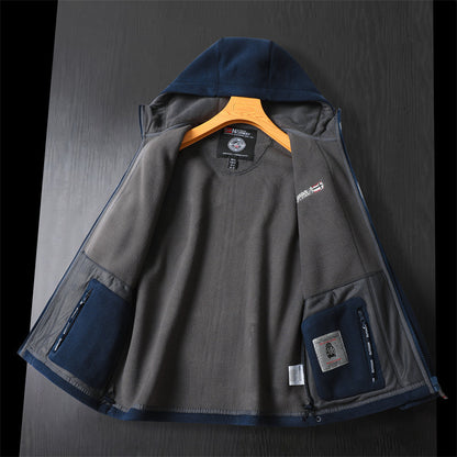 Winter Plus Size Men's Brushed Hoody