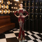 Fashion Stitching Mopping Long Sequin Dress 358ac013 fd7e 4327 bd48 b533cdd42c33