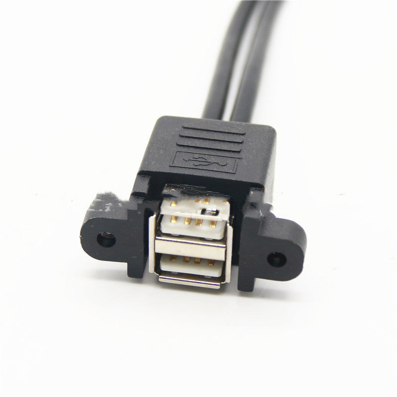 USB 20 Cable Dual-port USB Extension Cord - 图片 2