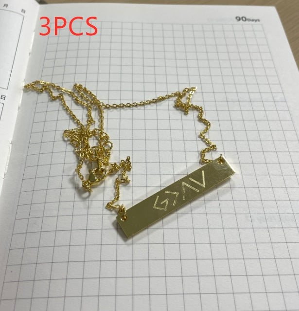 European And American Fashion One Word Horizontal Bar Pendant Necklace 35a8ac2c f0ff 48a3 930b 36b3a59c6180