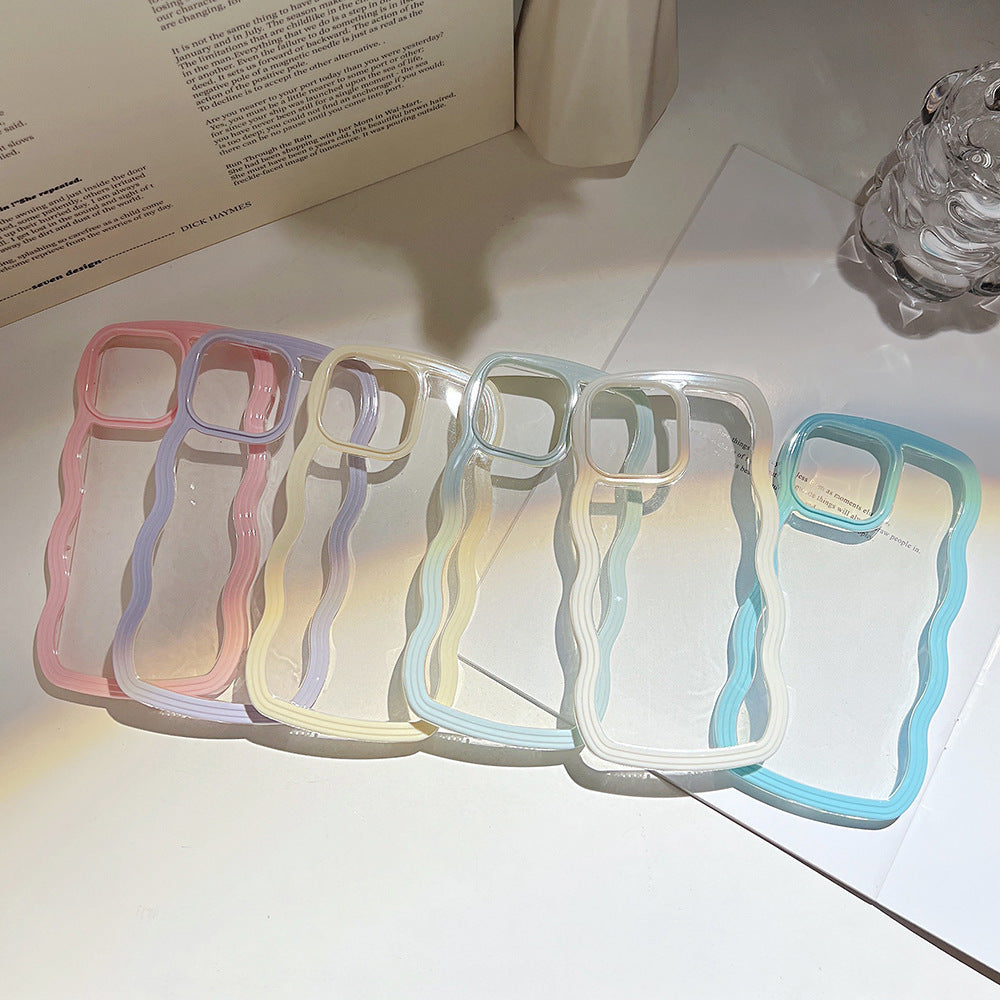 Wave Border Mobile Phone Case Solid Color Simple Candy Color 35d666fa 490d 4e0b b148 224101ef1758