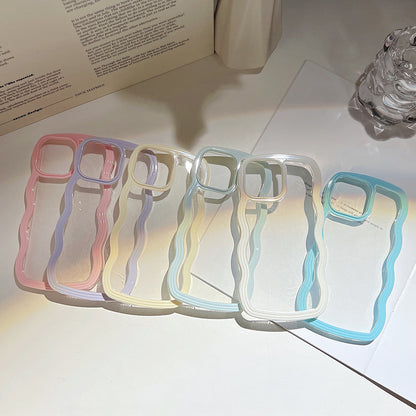 Wave Border Mobile Phone Case Solid Color Simple Candy Color 35d666fa 490d 4e0b b148 224101ef1758