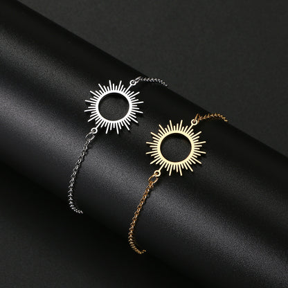 Sun Flower Type Stainless Steel Bracelet 35db7494 e89d 47d0 a039 d6a58115dd51