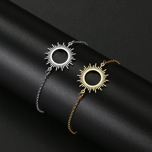 Sun Flower Type Stainless Steel Bracelet 35db7494 e89d 47d0 a039 d6a58115dd51
