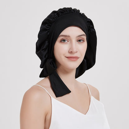 Wide-brimmed Lace-up Adjustable Elastic Large Silk Nightcap 35e38f23 3774 416b b1ce b088a10d9b9a trans