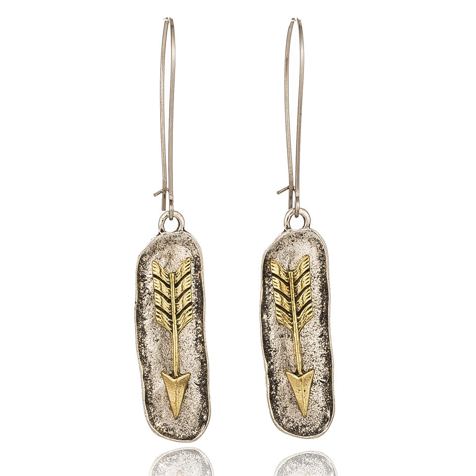 Drop-shaped alloy pendant earrings 3603554372441